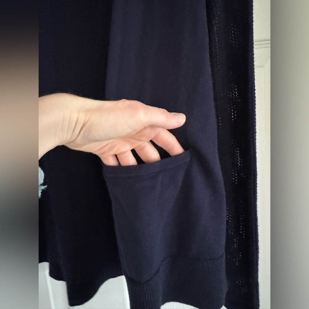 Talbots Navy Open-Front Lightweight Cardigan, Siz… - image 4